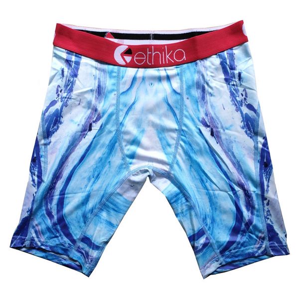

1high-quality ethika men underpants boxers shorts mens underwear quick dry briefs graffiti printing trunks swimming pants random styles, Black;white