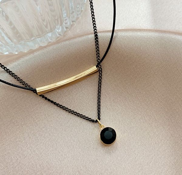 

black european and american style necklace for women, Silver