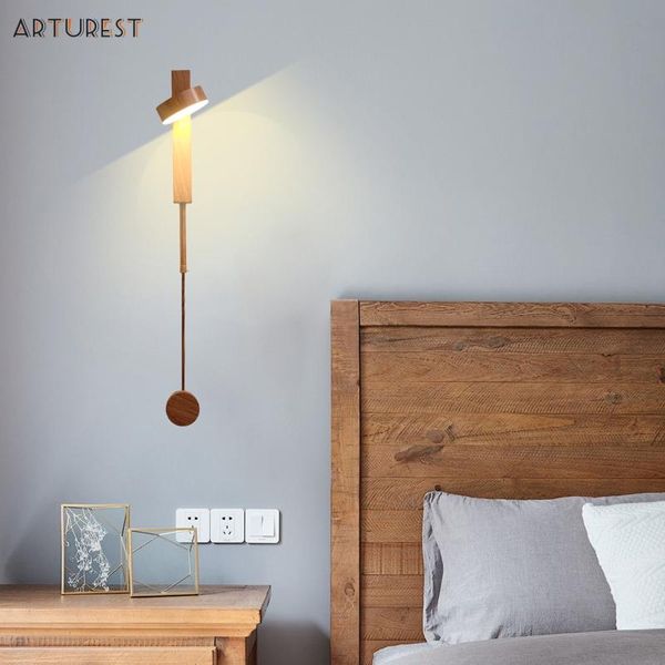 

wall lamp arturesthome nordic creative lamps rotation dimming switch light modern deco sconce livingroom led luminaire lighting