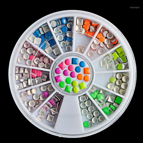 

3mm nail art decoration rivets studs mixed rhombus square round colorful multishape diy 3d accessories n451, Silver;gold