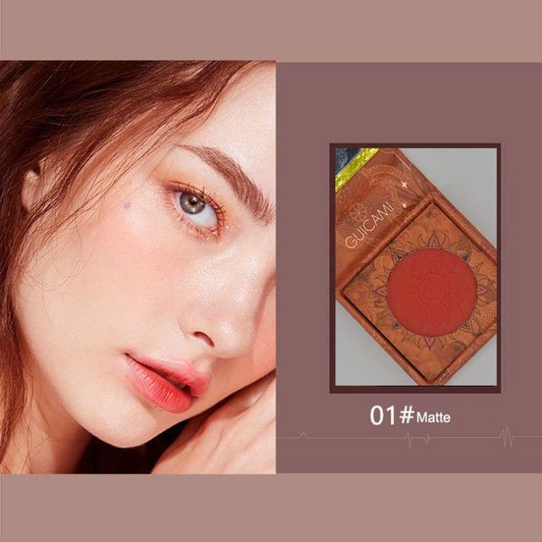 

blush face blusher powder rouge makeup cheek minerals palettes brush palette cream natural for girl gift