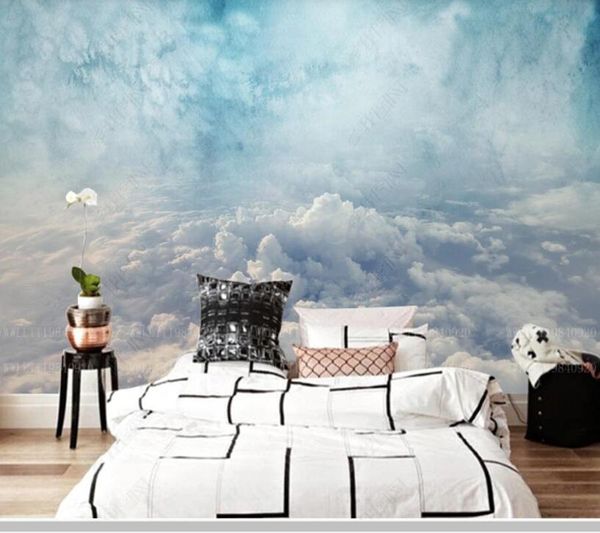 

wallpapers papel de parede clouds sky nordic retro natural landscape 3d wallpaper,living room tv wall children'bedroom home decor bar m