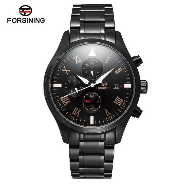 

refining men watches fire luxury automatic mechanical fashion man clock rust-steel montre homme, Slivery;brown