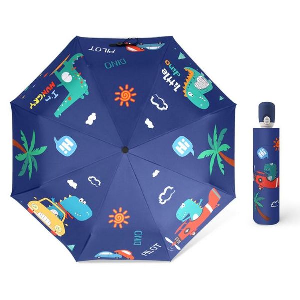 

umbrellas 3 folding unbrella wome's automatic umbrella for girls college child blooming in water portable parasol