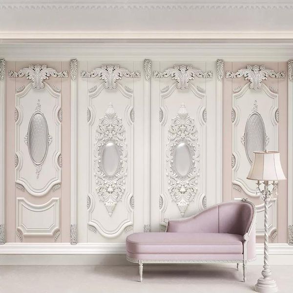 

wallpapers drop 3d wallpaper european style stereo embossed gypsum carving flowers po wall murals home decor papers