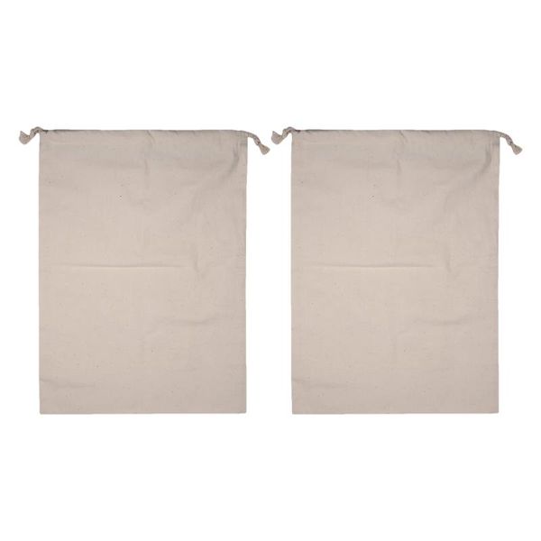

laundry bags 2pcs drawstring wash thickened washable (beige) #h20