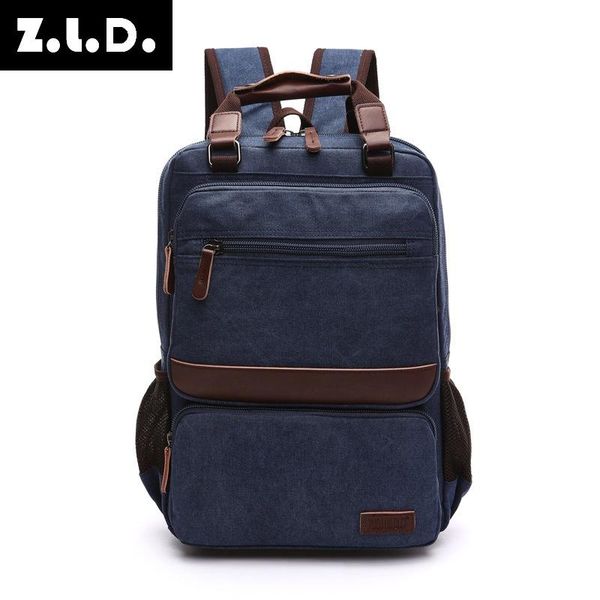 

backpack z.l.d. vintage classic canvas bag fashion lapmen and women travel large capacity youth student