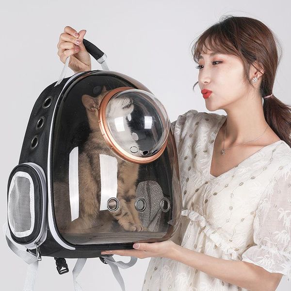 

cat carriers,crates & houses transparent bag pet space backpack nest schoolbag portable supplies