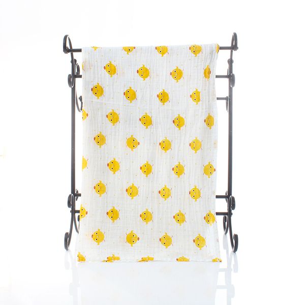 

baby muslin bath towel infant blankets 2 layers 100% cotton towels neonatal child animal printed absorb blanket swaddle wrap bedding zyy1094