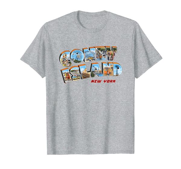 

Coney Island New York City NY Retro Vintage Souvenir T Shirt, Mainly pictures