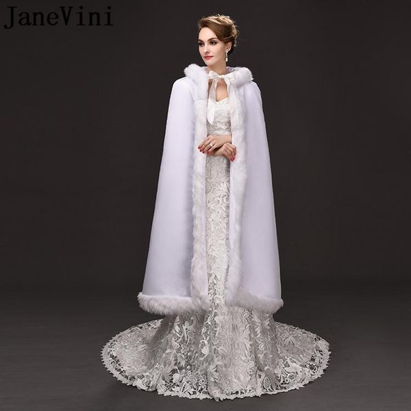 

wraps & jackets janevini hooded bride winter long shrugs 1 meters white fur stole bolero bridal wedding wrap faux cape coat estolas pelo