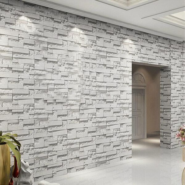 

wallpapers 3d embossed wall paper rolls home decor papel de parede living room stone brick pvc waterproof wallpaper for walls