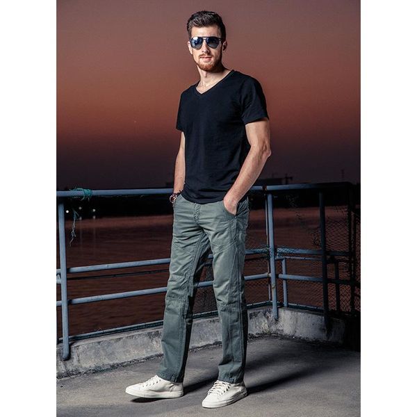 

men's pants multi pockets fashion parkour sweatpantswork cargo joggers outdoors pantalon homme 2021 cotton work wear 175, Black