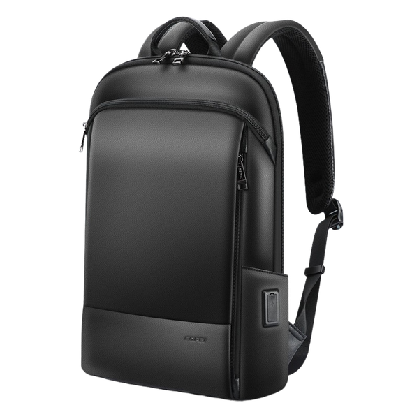 

backpack fashion ultra slim usb interface leather 15.6 inch laptop