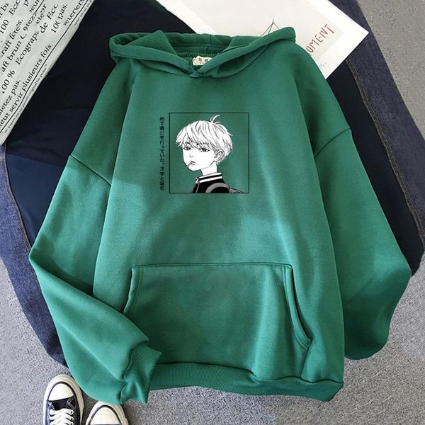 

men's hoodies & sweatshirts anime manjiro sano graphic hoodie sudaderas para mujer japanese streetwear oversized sweatshirt harajuku me, Black
