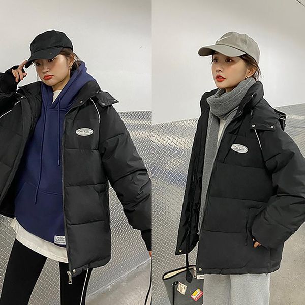 

women's jackets 2021 winter women bread coat loose fashion thick snow woman oversize parkas warm cotton female outerwear veste, Black;brown