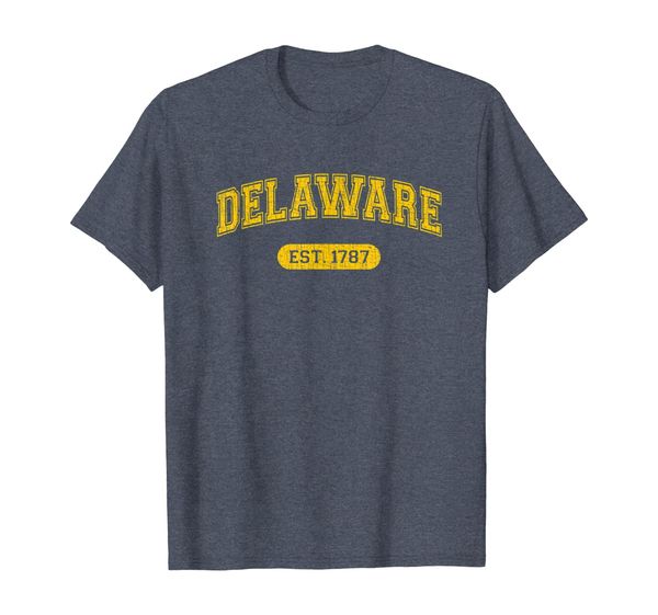 

retro school-style delaware 1787 t-shirt, White;black