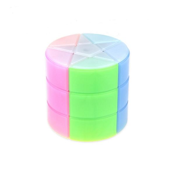 

Newest YJ yongjun 3x3 rainbow Cylinder Magic Cube Puzzle 3x3x3 cubo magico educational Toys for students 7 Colorful Star Octagon