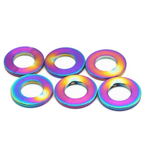 

tools 6pcs m5 gasket titanium washer for motorcycle bicycle colorful fastener