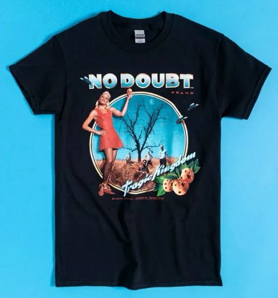 

official black no doubt tragic kingdom cover t-shirt, White;black