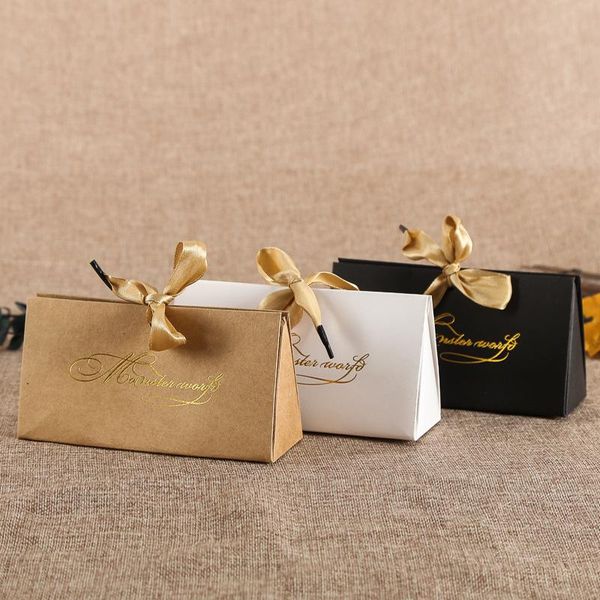 

black white kraft paper bag bronzing candy gift box package wedding party favor cookies bags packaging boxes event supplies wrap