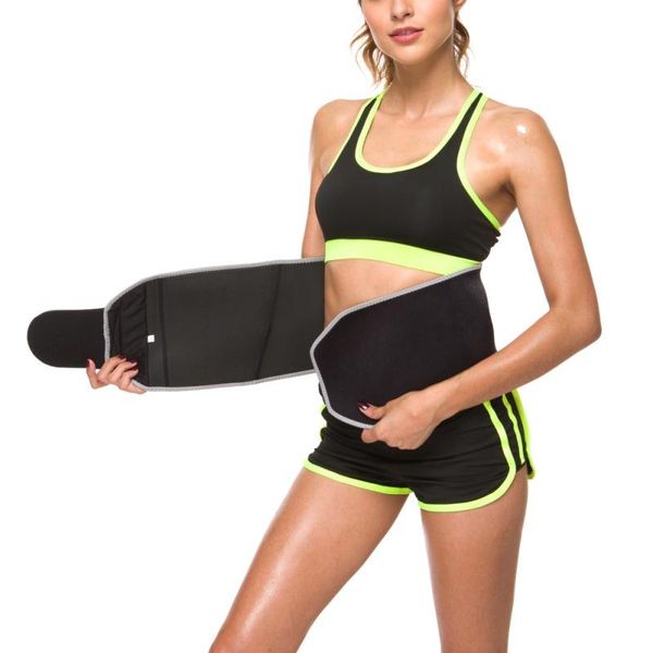 

fitness exercise slimming body shaper waist belt gym training trimmer support with pocket slim belts, Black;gray