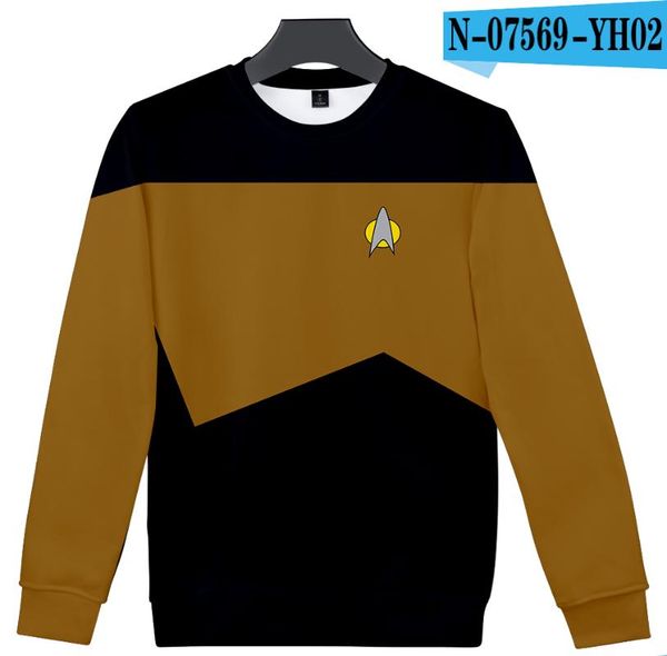 

men's hoodies & sweatshirts movie star 3d o-neck long sleeve clothes cosplay fashion sportswear plus size for men, Black
