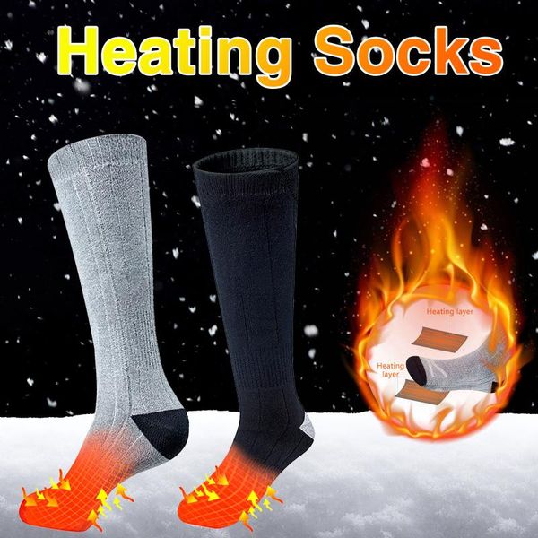 

men's socks winter usb charging heating men and women thermal chronically cold feet electric boot warmer comfortable, Black