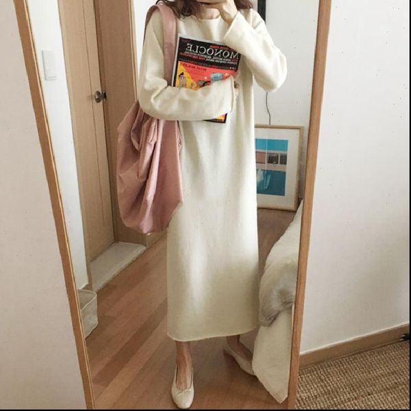 

autumn warm sweater winter long women dress sweaters knitted loose maxi oversize lady bodycon robe vestidos, Black;gray