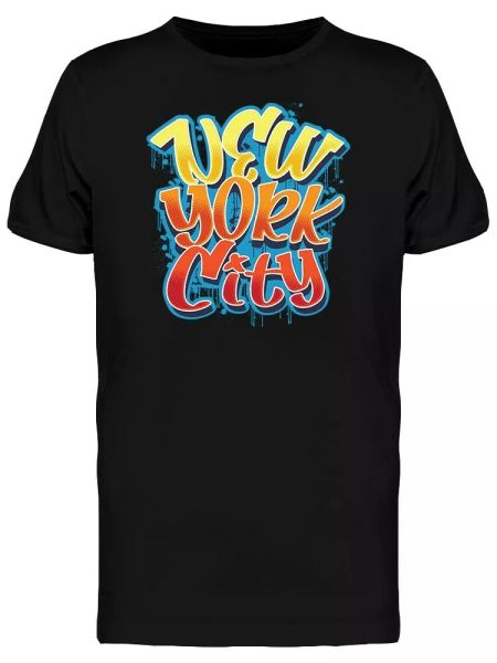 

new york city graffiti graphic men's tee -image by shutterstock, White;black