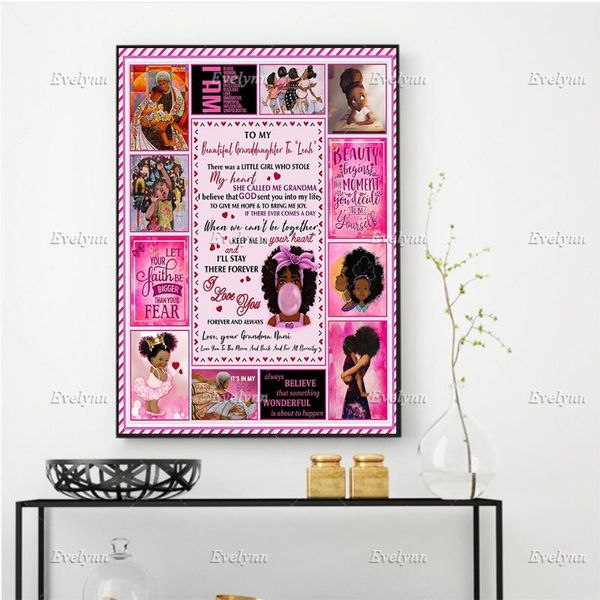 

paintings personalized to my granddaughter poster living room decoration home decor prints wall art canvas unique gift floating frame