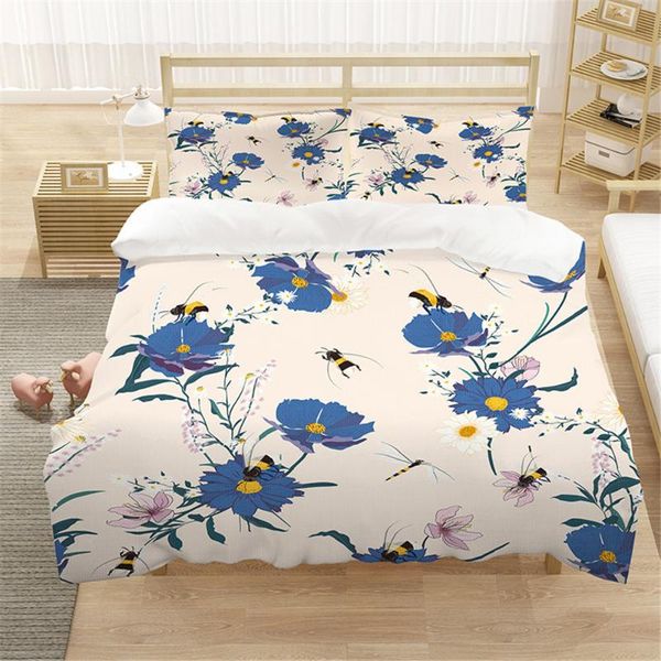 

bedding sets flower duvet cover bed linens white  size set comforter