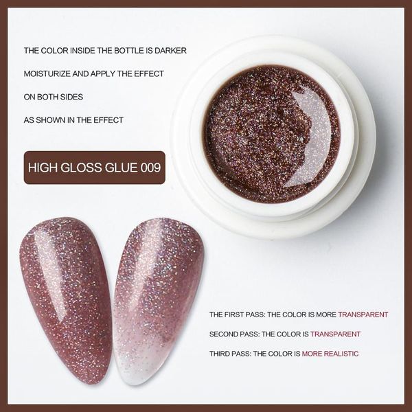 

nail polish gel glitter high gloss semi permanent uv varnish set pure color art