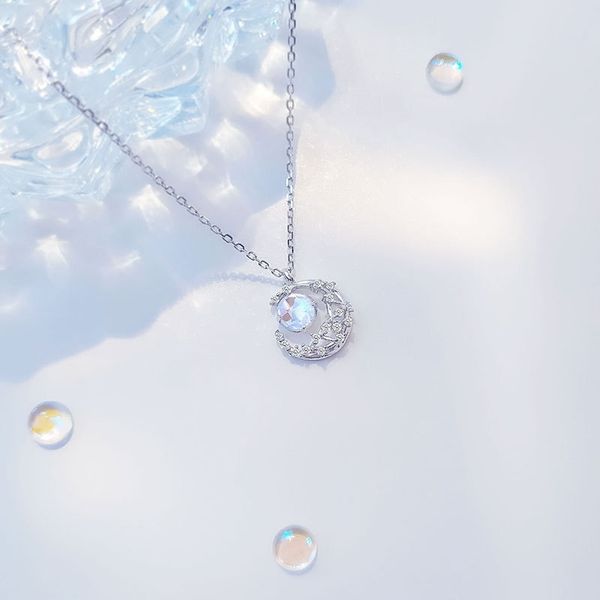 

fairy necklace chain under the flower and vine moon, Black