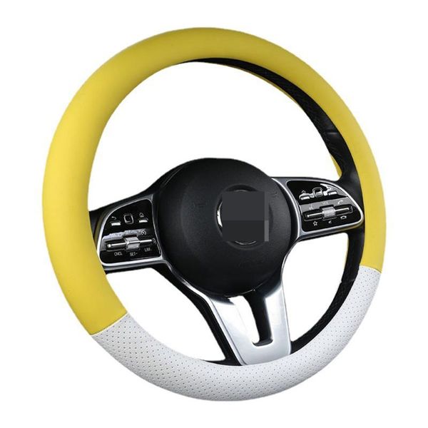 

steering wheel covers car cover perforated leather non-slip four seasons universal automobile interior parts