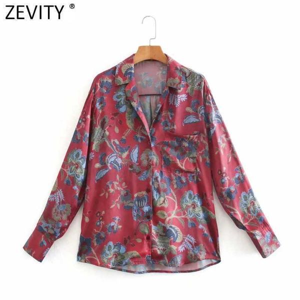 

zevity women vintage totem flower printing casual soft smock blouse office lady retro kimono shirts chic blusas ls7525 210603, White