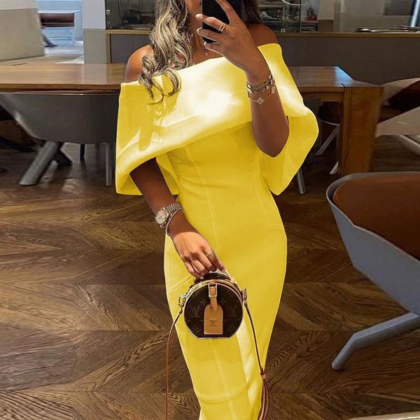 

party dresses women elegant solid bodycon backless design bow dress fashion slash neck ladies long off shoulder skinny, White;black