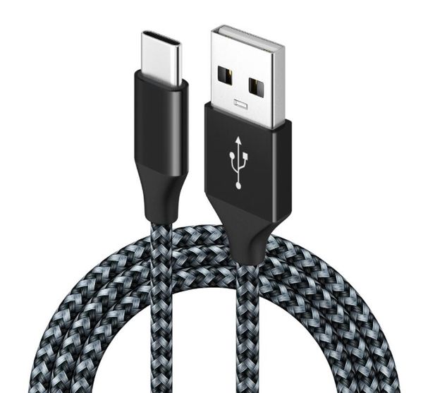 1 M 2 M 3 M Kablolar V8 Tipi C Takviye Naylon Örgü Şarj Veri Mikro USB Sync Kabloları 3A