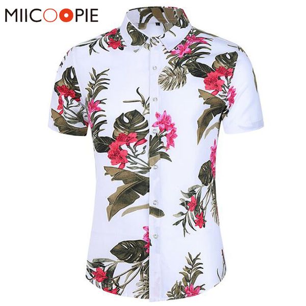 

7xl summer vintage short sleeve men shirt 2020 new casual floral para hombre formal shirts for men korean clothes kg-301, White;black