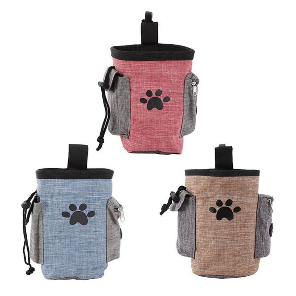 

cat carriers,crates & houses dog treat bag drawstring carries pet toys food poop outdoor feed storage reward waist bags