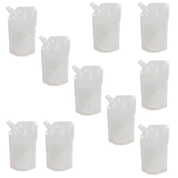 

gift wrap 50pcs transparent drink bag pouch disposable drinks with straws