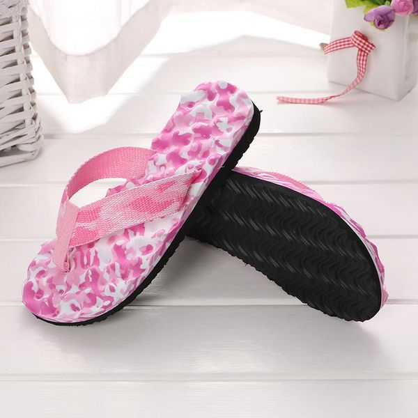 

slippers couple camouflage massage simple ladies sandals flip-flops casual, Black