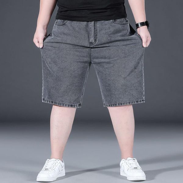 

men's shorts 2021 large denim for wear summer loose trend capris high waist leisure sports pants, White;black