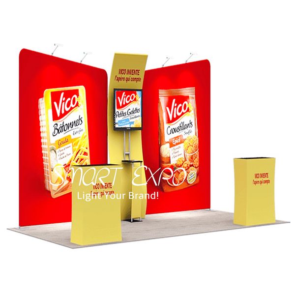 

3x6 trade show standing banner advertising display with frame kits custom full color printed graphics carry bag