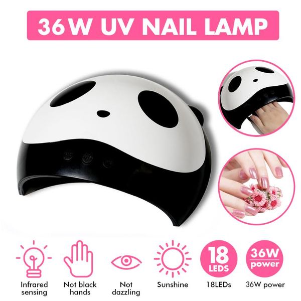 

nail gel mr chem 120w uv led lamp for manicure set panda shape 30s/60s/90s auto sensor polish dryer soak off nails tools, Red;pink