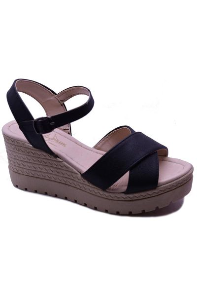 

sandals enesse 929 orthopedics wedges female shoes, Black