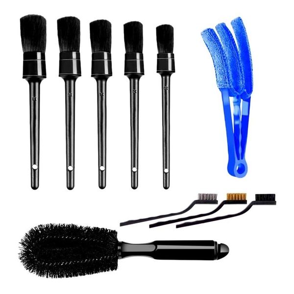 

car sponge detailing brush set interior cleaning kit includes wire premium detail for