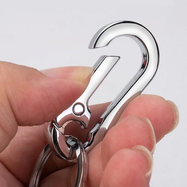 

keychains zinc alloy keyring durable anti-rust metal keychain simple women men key rings accessories, Silver
