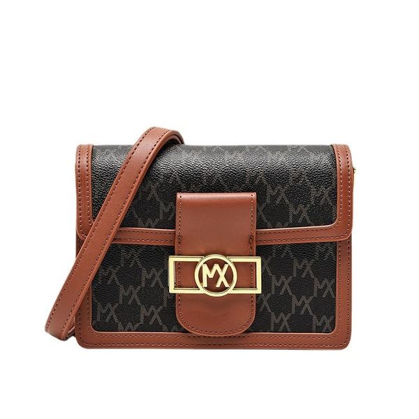 

evening bags 2021 fashion all-match retro letter printing leather flap messenger bag luxury designer one-shoulder purses and handbags