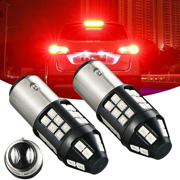 

led strobe bulbs 12-24v 2835 smd 3w blinking brake lamp red safety emergency lights